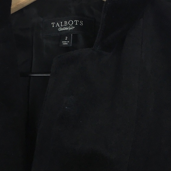 TALBOTS Jacket Blazer Kate Fit Velvet Black Stretch Equestrian Riding Size 2 - Picture 8 of 9